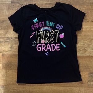 The Children's Place Black First Day of First Grade Tee
